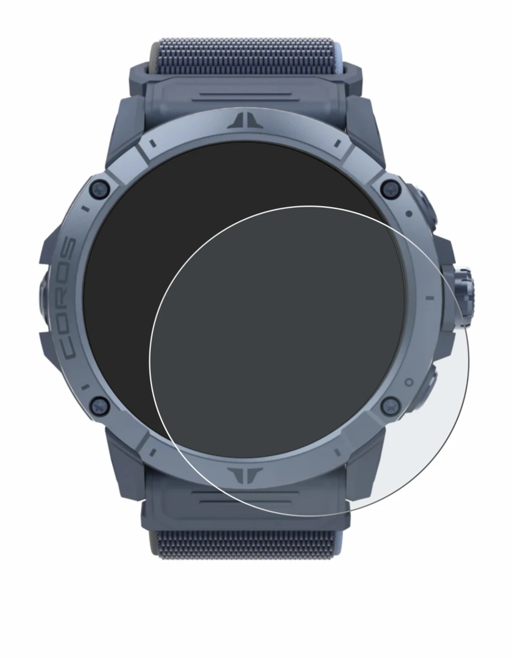 Abbildung des Geräts Coros Vertix 2S mit einer Vielzahl des Displayschutzes.