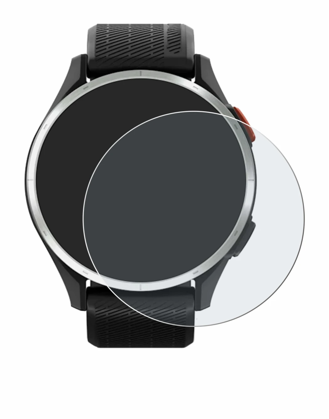 Abbildung des Geräts Garmin Approach S44 mit einer Vielzahl des Displayschutzes.