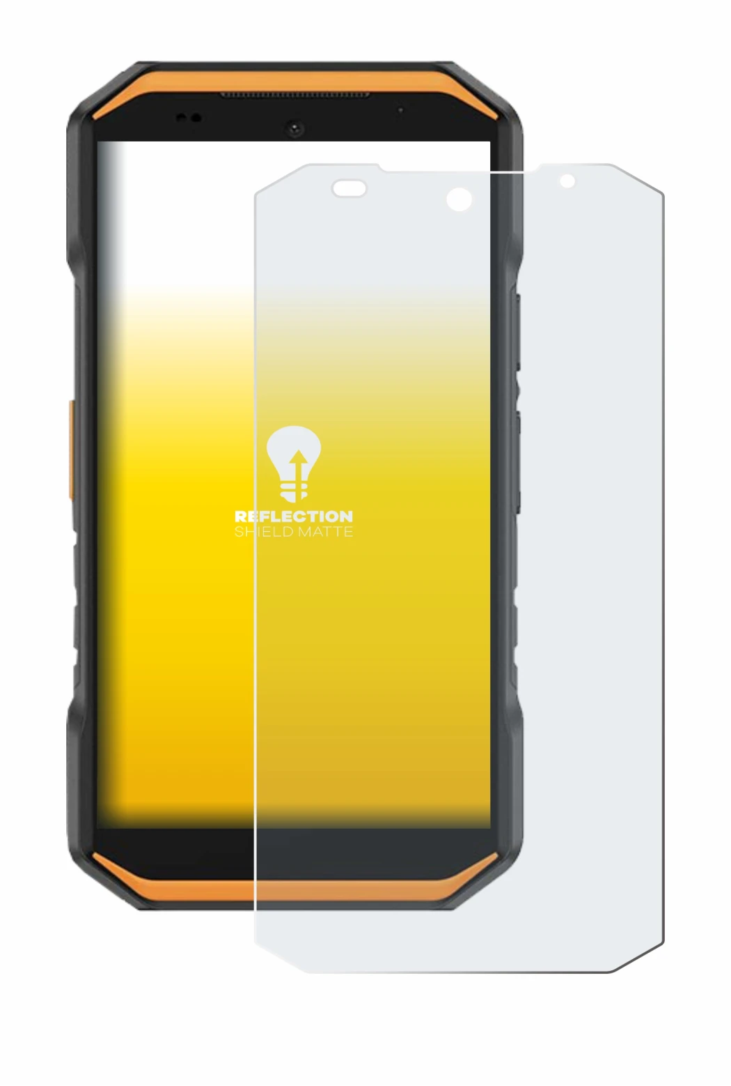 Abbildung des Geräts Ulefone Armor X32 mit einer Vielzahl des Displayschutzes.