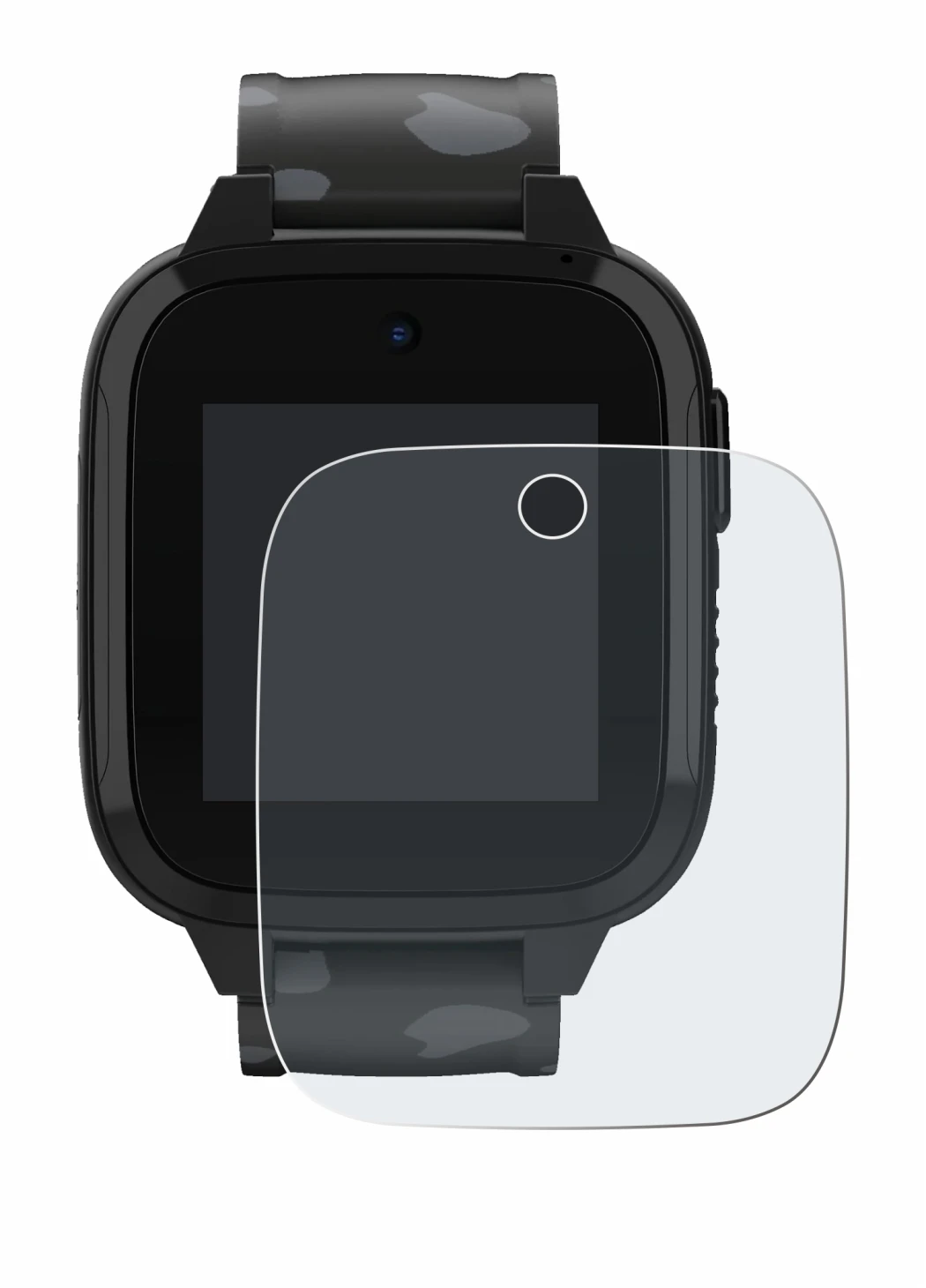 Abbildung des Geräts Xplora XGO3 (2. Gen.) mit einer Vielzahl des Displayschutzes.