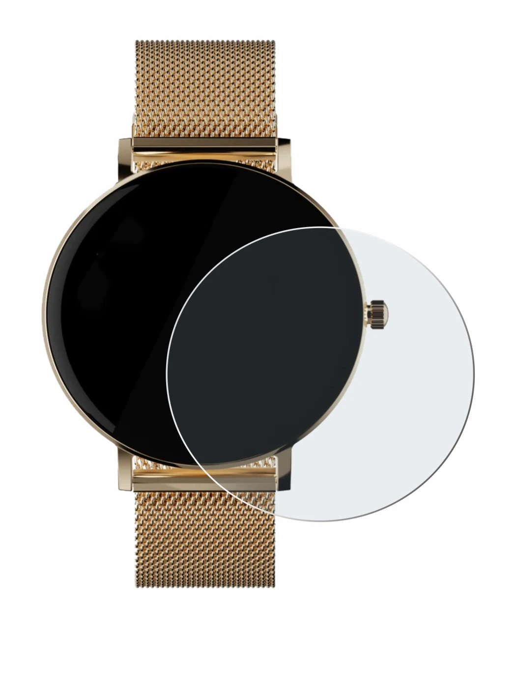 Abbildung des Geräts ZenWatch Venice Pro mit einer Vielzahl des Displayschutzes.