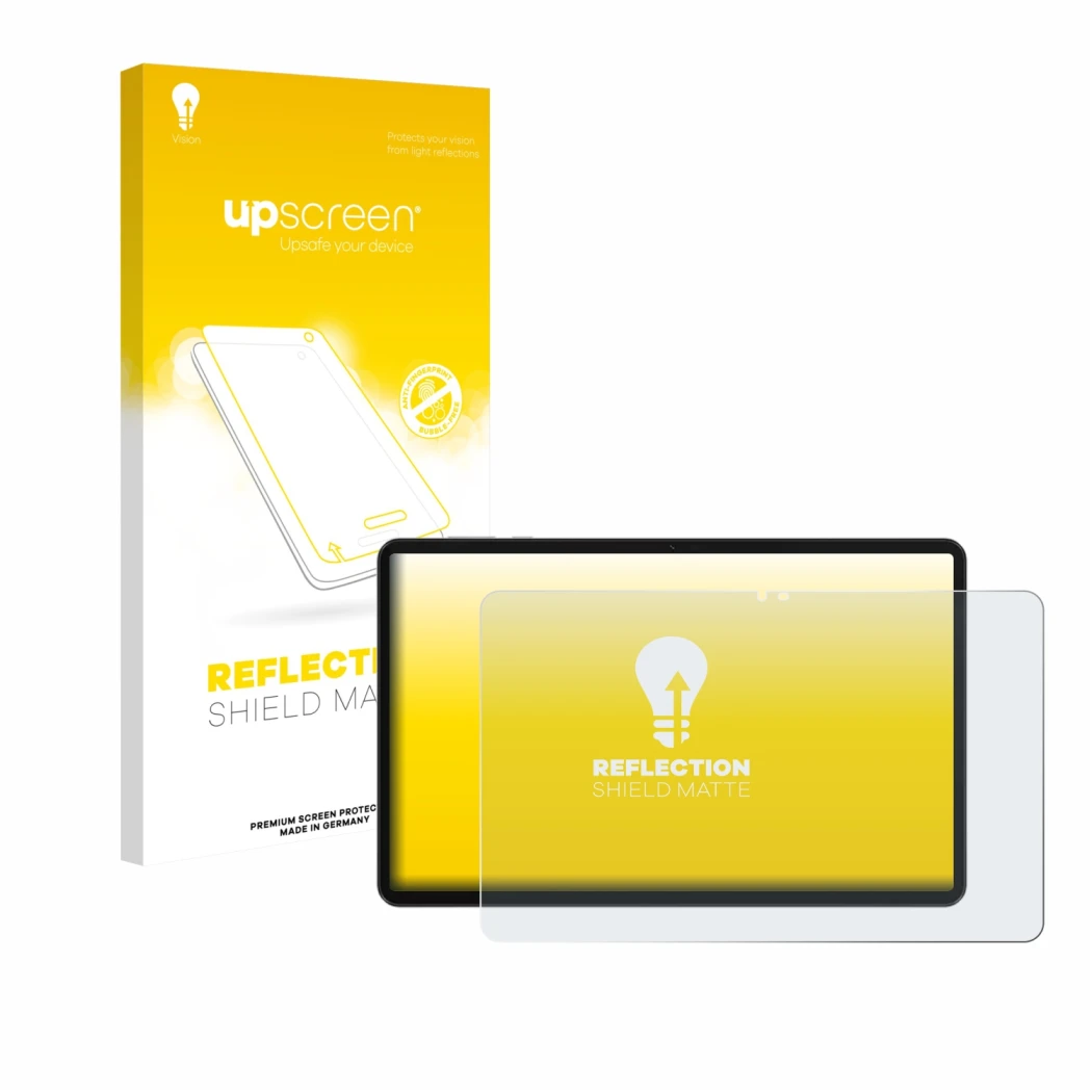 Vorderseite einer Produktverpackung mit dem Markenlogo upscreen. Daneben ist das Gerät Honor Pad X9a mit dem zugehörigen Displ