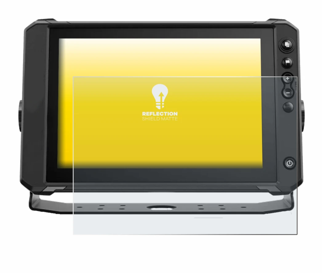 Abbildung des Geräts Lowrance Elite FS 10 mit einer Vielzahl des Displayschutzes.