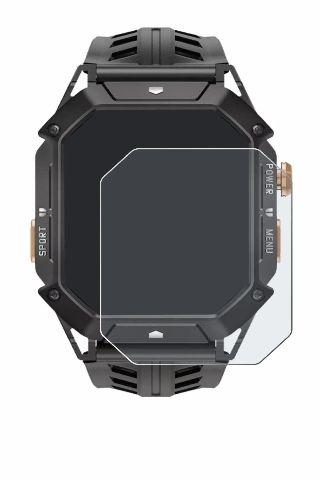Abbildung des Geräts Oukitel BT80 mit einer Vielzahl des Displayschutzes.