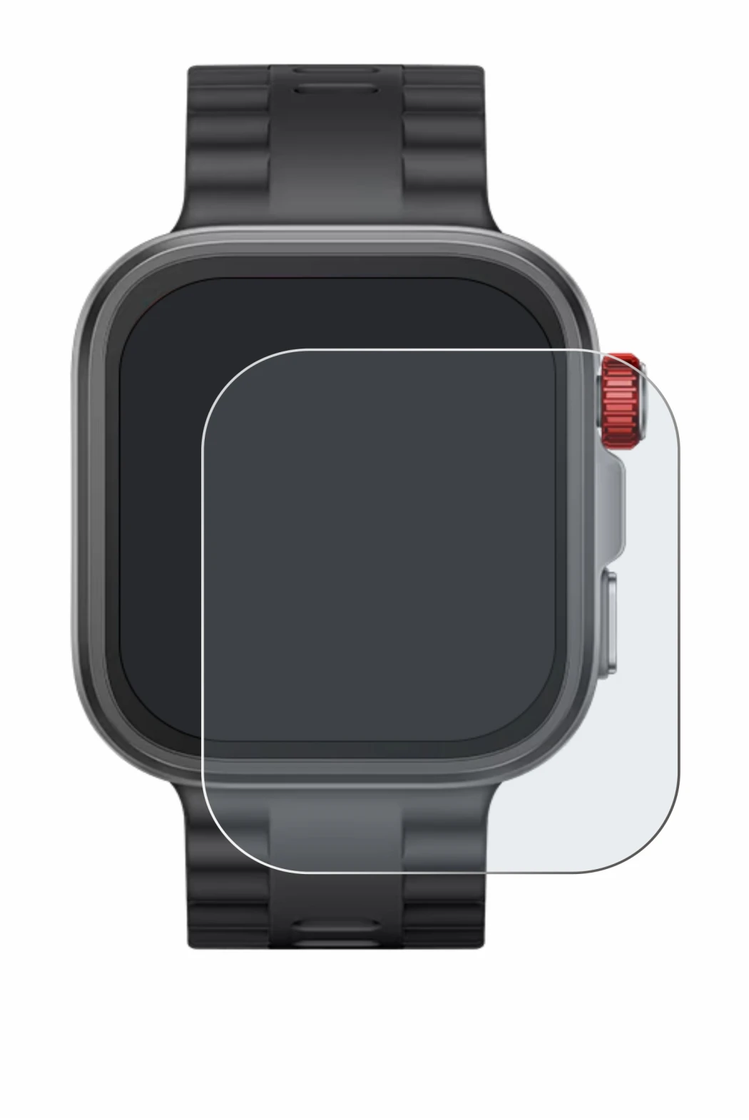 Abbildung des Geräts Huawei Watch Fit 4 Pro mit einer Vielzahl des Displayschutzes.