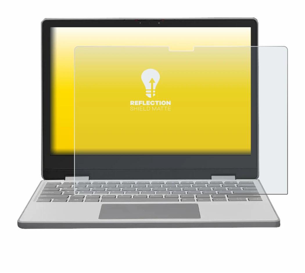 Abbildung des Geräts Framework Laptop 12 mit einer Vielzahl des Displayschutzes.