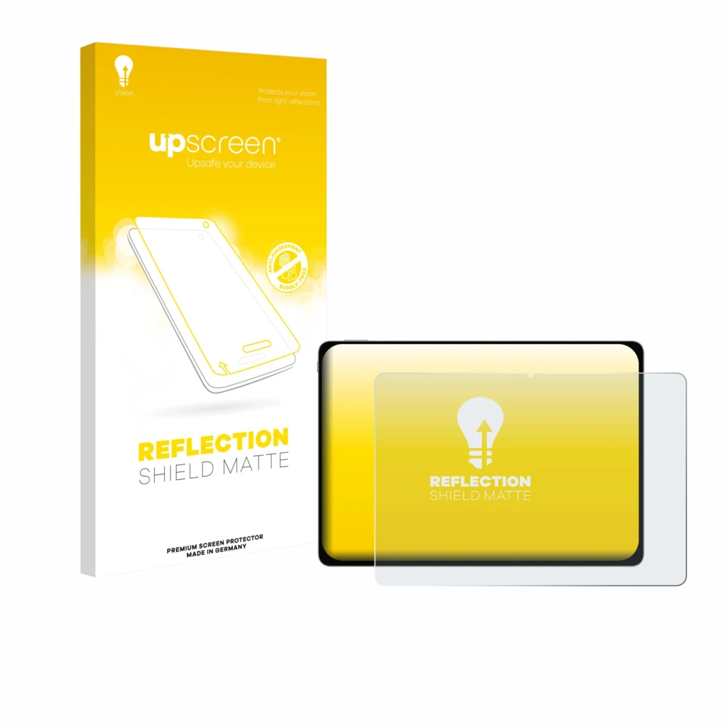 Vorderseite einer Produktverpackung mit dem Markenlogo upscreen. Daneben ist das Gerät Honor Magicpad 3 mit dem zugehörigen Di