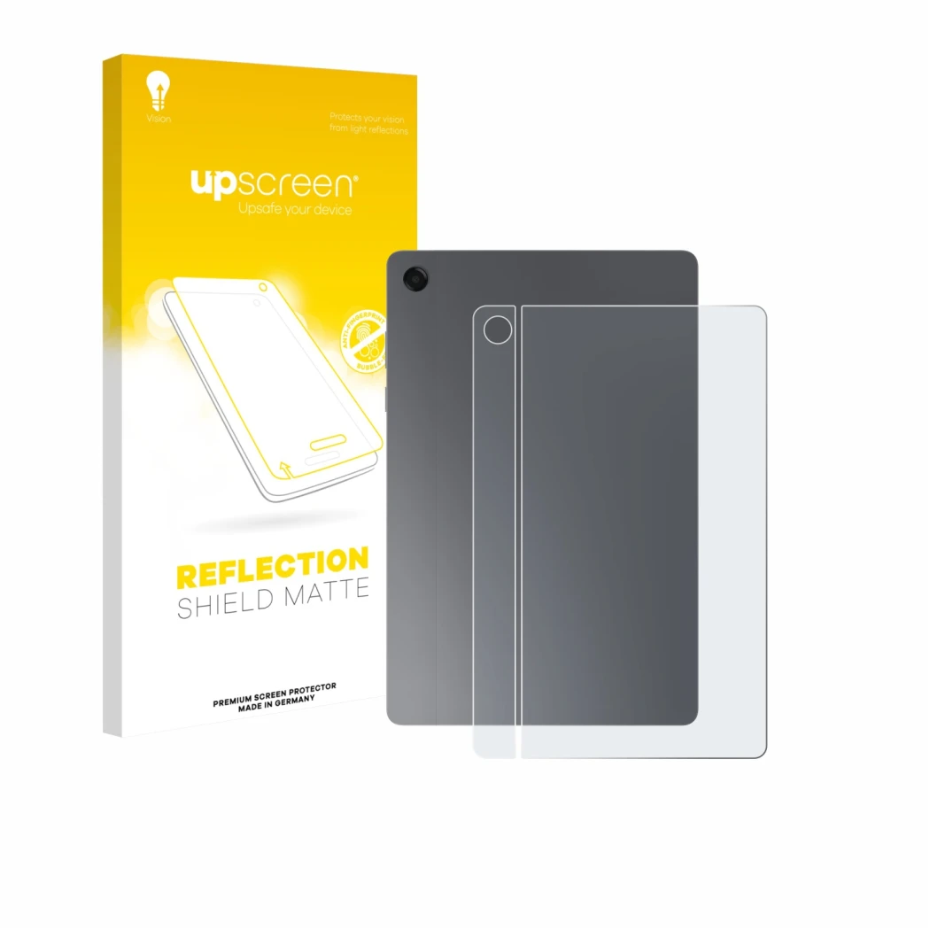 Vorderseite einer Produktverpackung mit dem Markenlogo upscreen. Daneben ist das Gerät Samsung Galaxy Tab A11 Plus WiFi 11