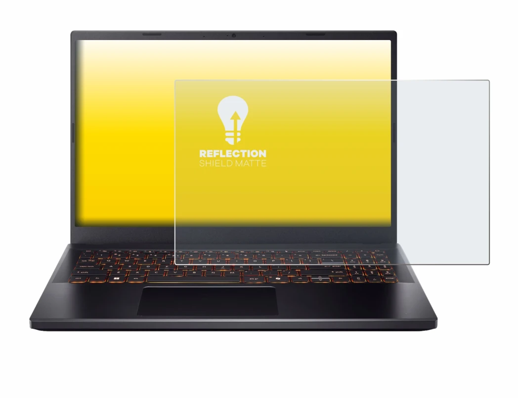 Abbildung des Geräts Acer Nitro V 15 mit einer Vielzahl des Displayschutzes.