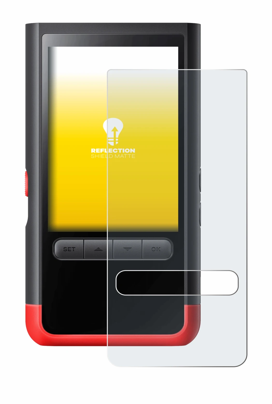 Abbildung des Geräts ThermoMaven P2 mit einer Vielzahl des Displayschutzes.