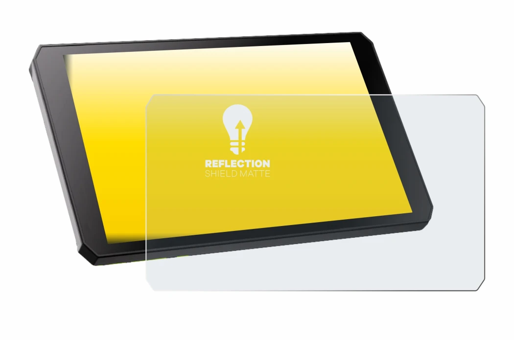 Abbildung des Geräts RiderNav R7M mit einer Vielzahl des Displayschutzes.