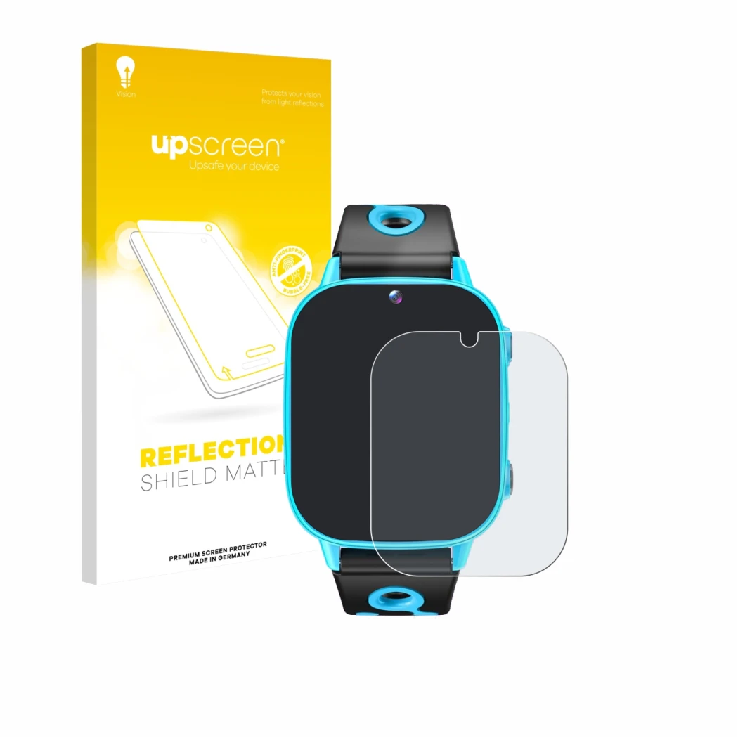 Vorderseite einer Produktverpackung mit dem Markenlogo upscreen. Daneben ist das Gerät idomars M003bk 1.8