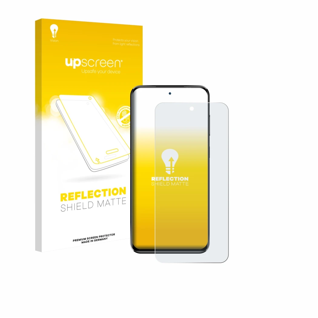 Vorderseite einer Produktverpackung mit dem Markenlogo upscreen. Daneben ist das Gerät Oukitel C68 Plus mit dem zugehörigen Di