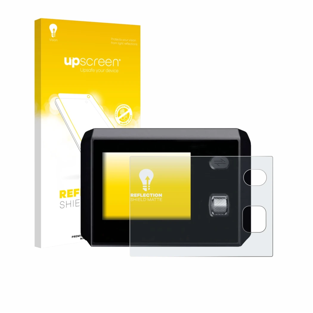 Vorderseite einer Produktverpackung mit dem Markenlogo upscreen. Daneben ist das Gerät SkyRC MC5000 mit dem zugehörigen Displa