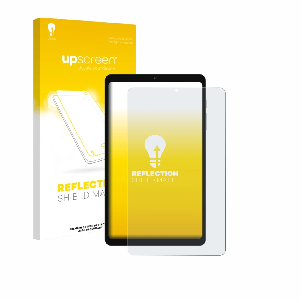 Vorderseite einer Produktverpackung mit dem Markenlogo upscreen. Daneben ist das Gerät Blackview Link 2 8.68