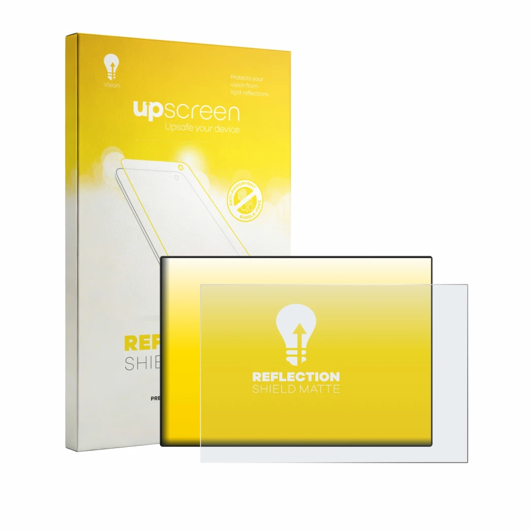 Vorderseite einer Produktverpackung mit dem Markenlogo upscreen. Daneben ist das Gerät CrossControl CCpilot V700 mit dem zugeh