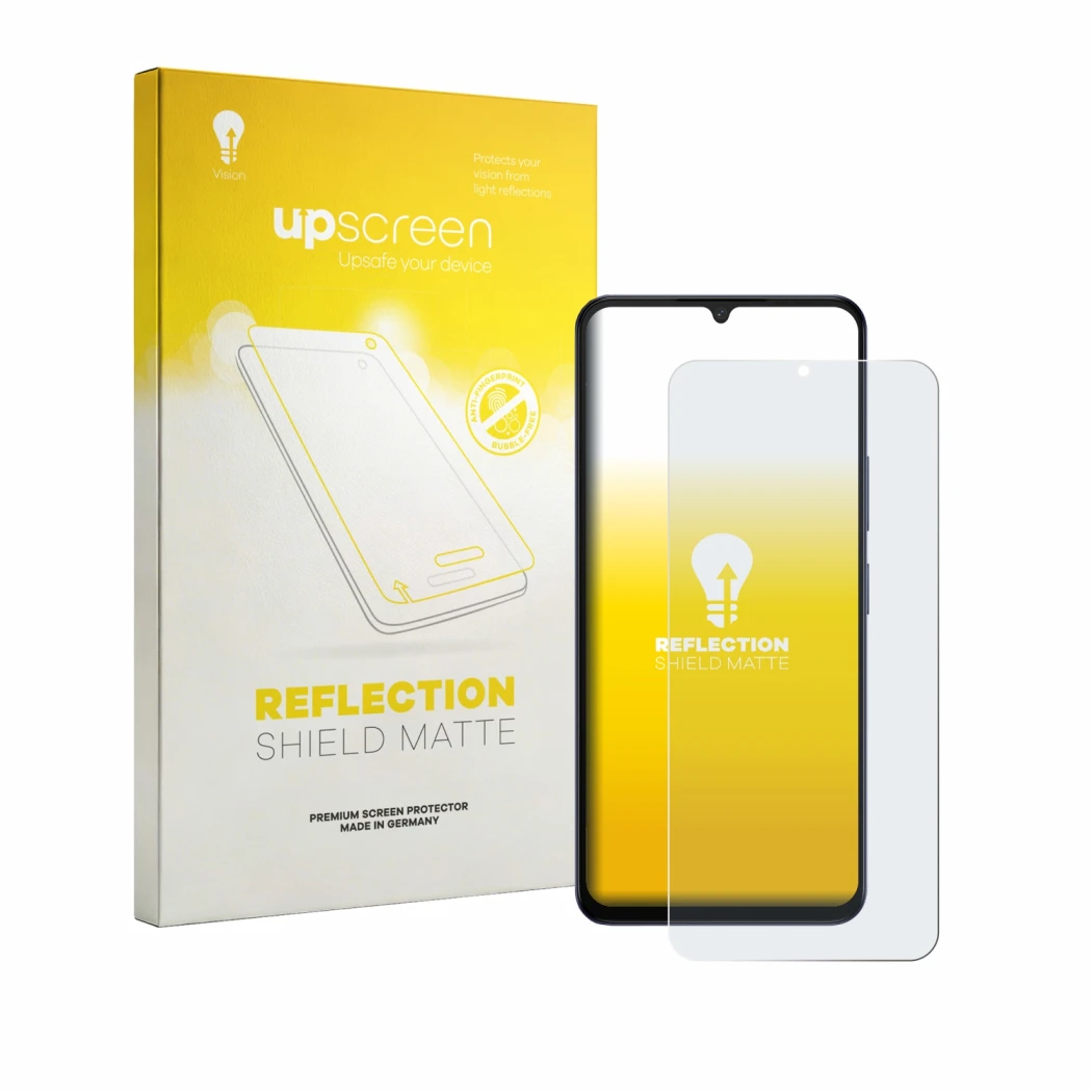 Vorderseite einer Produktverpackung mit dem Markenlogo upscreen. Daneben ist das Gerät Itel Zeno 200 mit dem zugehörigen Displ