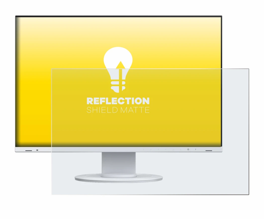 Abbildung des Geräts Eizo Flexscan EV2410R mit einer Vielzahl des Displayschutzes.
