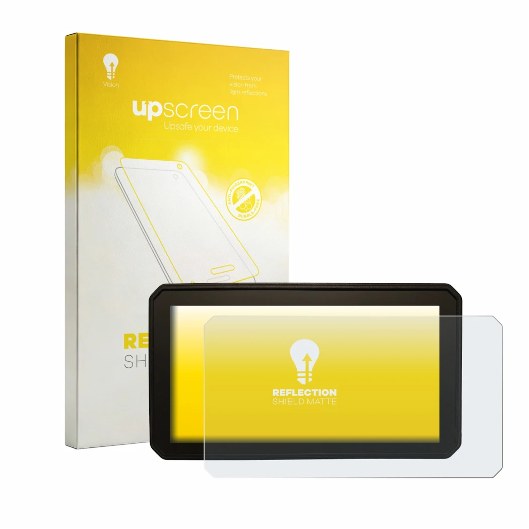 Vorderseite einer Produktverpackung mit dem Markenlogo upscreen. Daneben ist das Gerät Interphone Sync55B mit dem zugehörigen