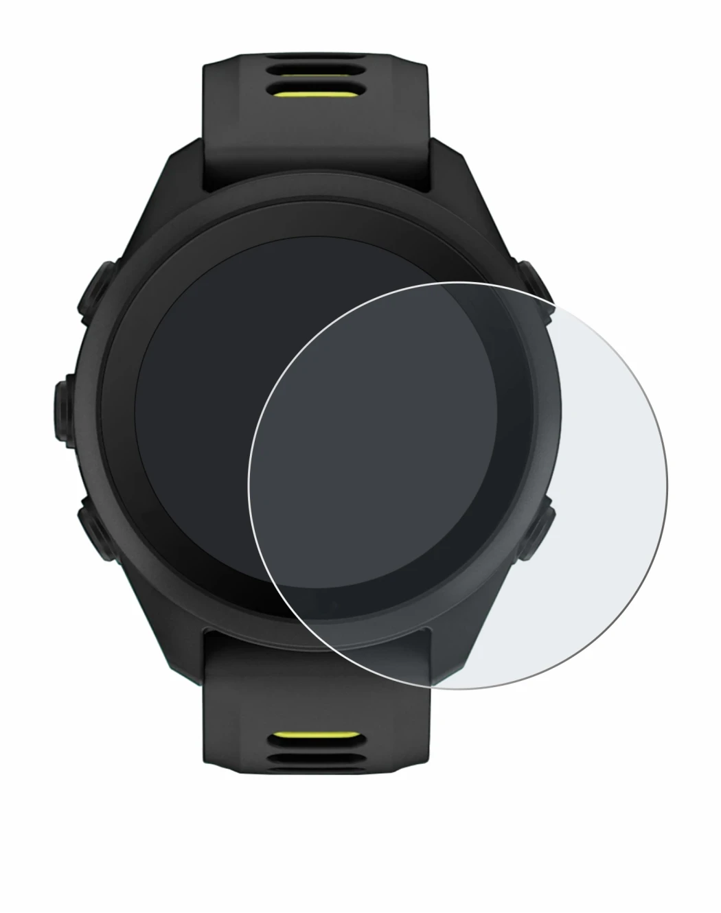 Abbildung des Geräts Garmin Forerunner 170 mit einer Vielzahl des Displayschutzes.