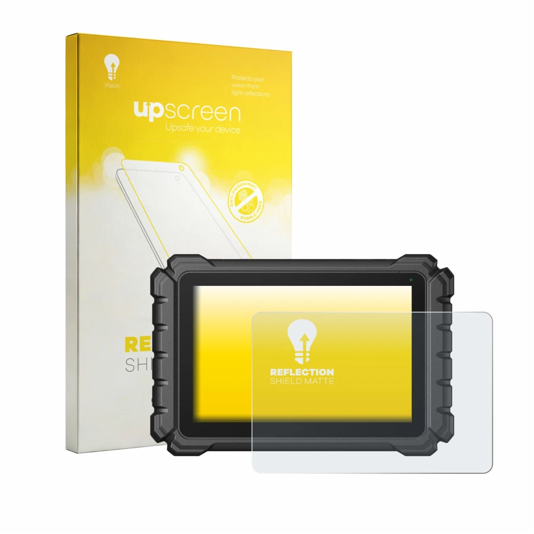 Vorderseite einer Produktverpackung mit dem Markenlogo upscreen. Daneben ist das Gerät Topdon One mit dem zugehörigen Displays