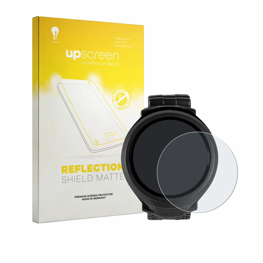 Vorderseite einer Produktverpackung mit dem Markenlogo upscreen. Daneben ist das Gerät Mares Puck Lite mit dem zugehörigen Dis