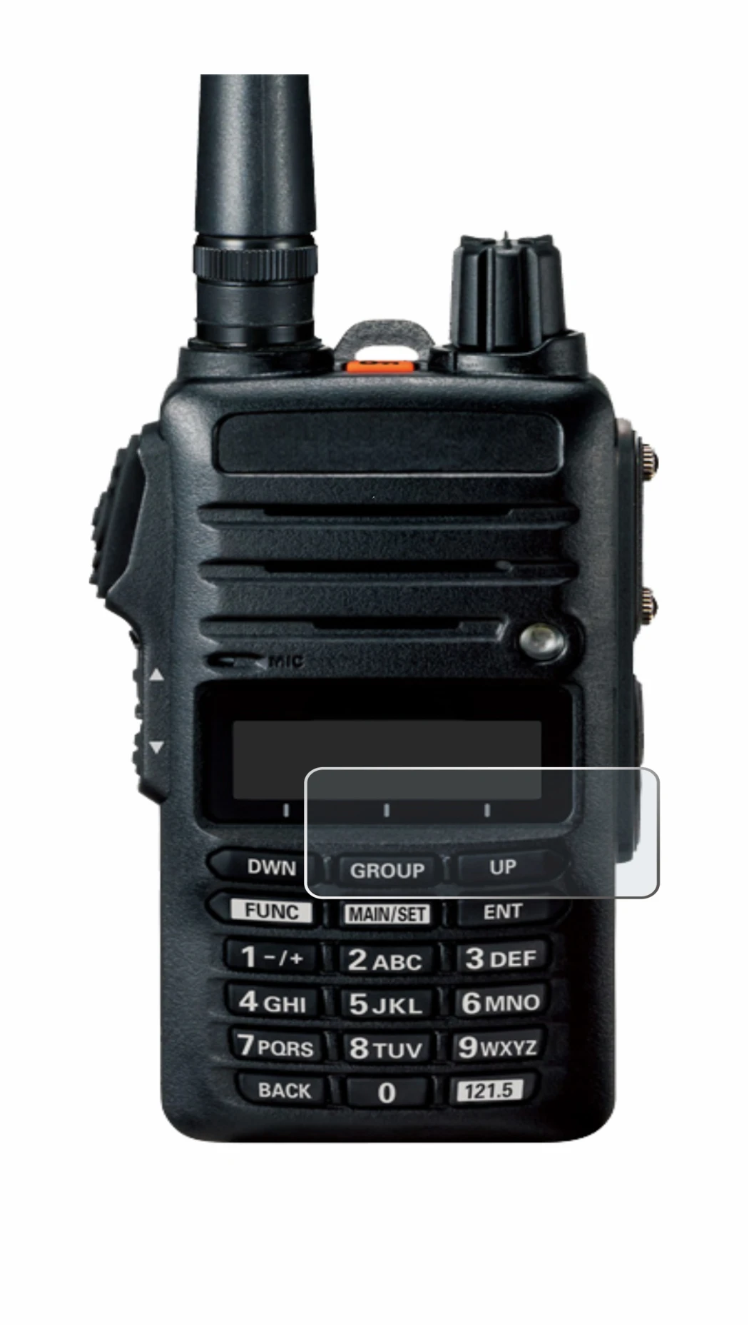 Abbildung des Geräts Yaesu FTA-250 mit einer Vielzahl des Displayschutzes.