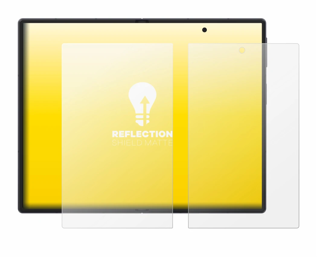 Abbildung des Geräts Samsung Galaxy Z Fold 8 (Inneres Display) mit einer Vielzahl des Displayschutzes.