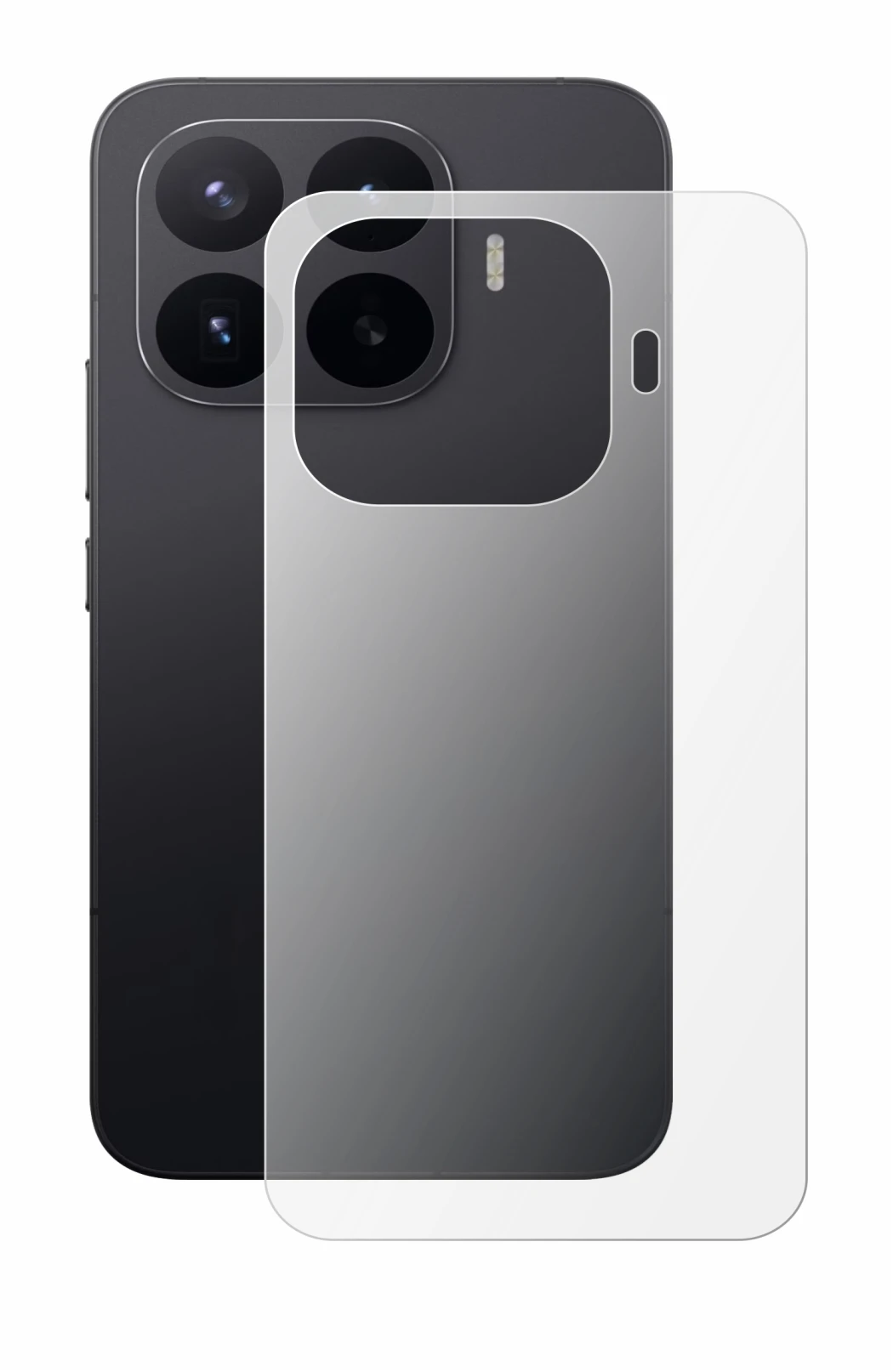 Abbildung des Geräts Xiaomi 17T Pro (Rückseite) mit einer Vielzahl des Displayschutzes.
