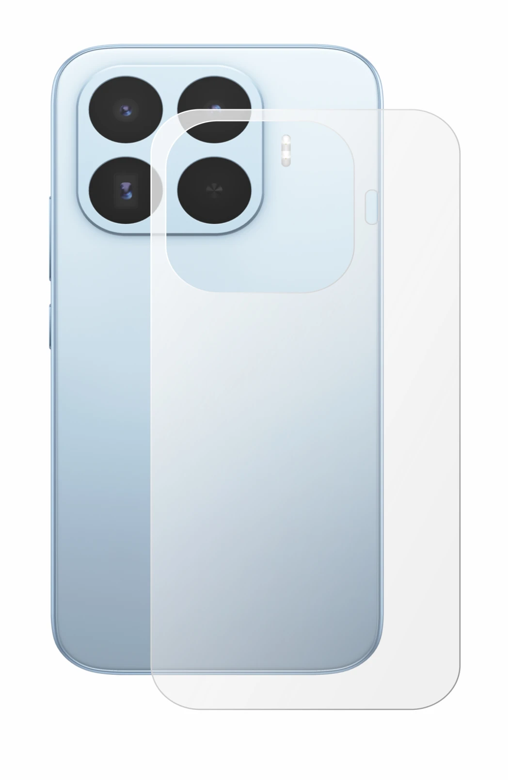 Abbildung des Geräts Xiaomi 17T (Rückseite) mit einer Vielzahl des Displayschutzes.