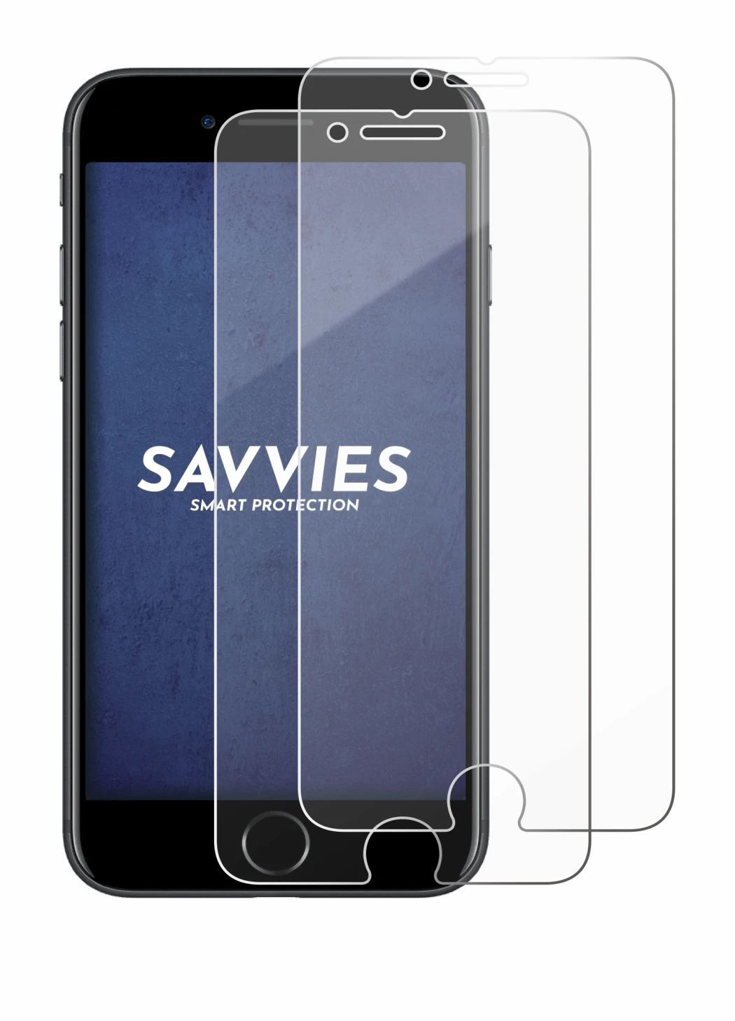 Abbildung des Geräts Apple iPhone 7 mit einer Vielzahl des Displayschutzes.