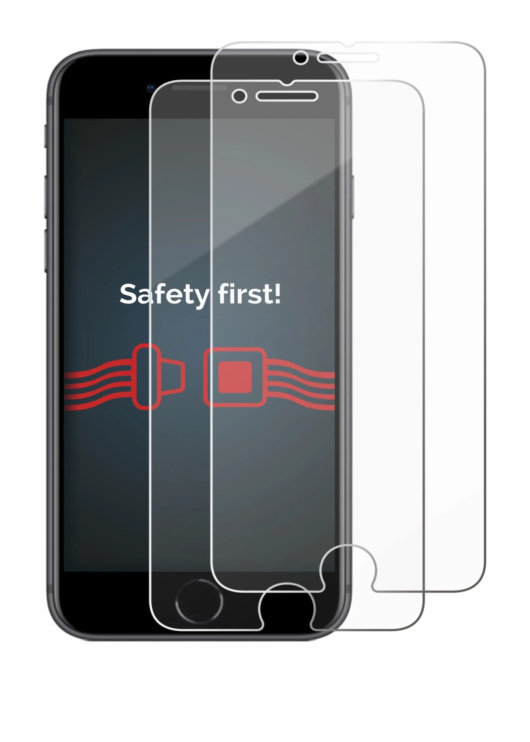 Abbildung des Geräts Apple iPhone 8 mit einer Vielzahl des Displayschutzes.