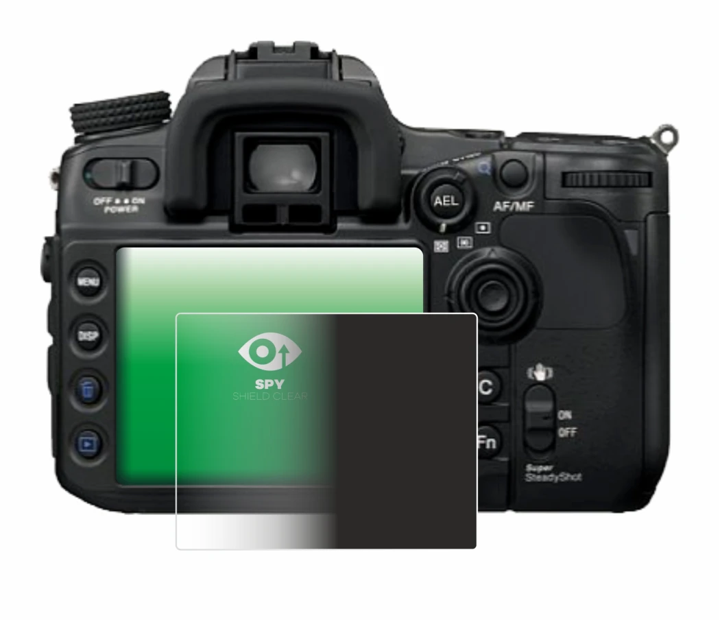 Abbildung des Geräts Sony Alpha 700 (DSLR-A700) mit einer Vielzahl des Displayschutzes.