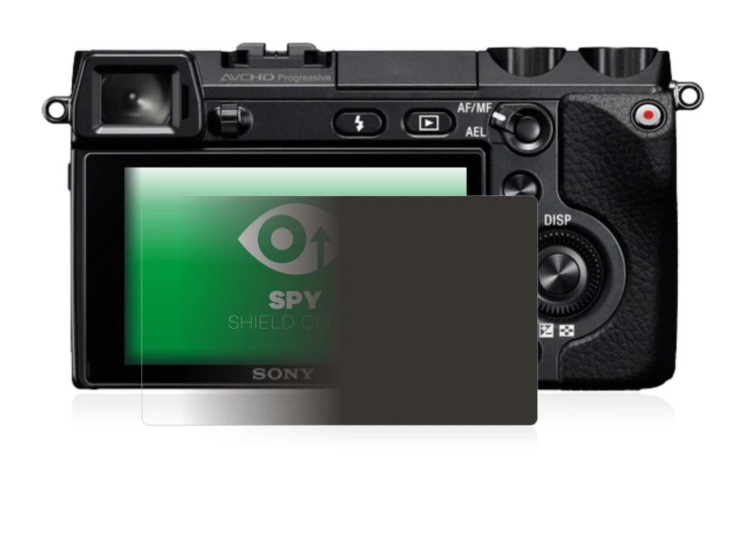 Abbildung des Geräts Sony Alpha NEX-7 mit einer Vielzahl des Displayschutzes.
