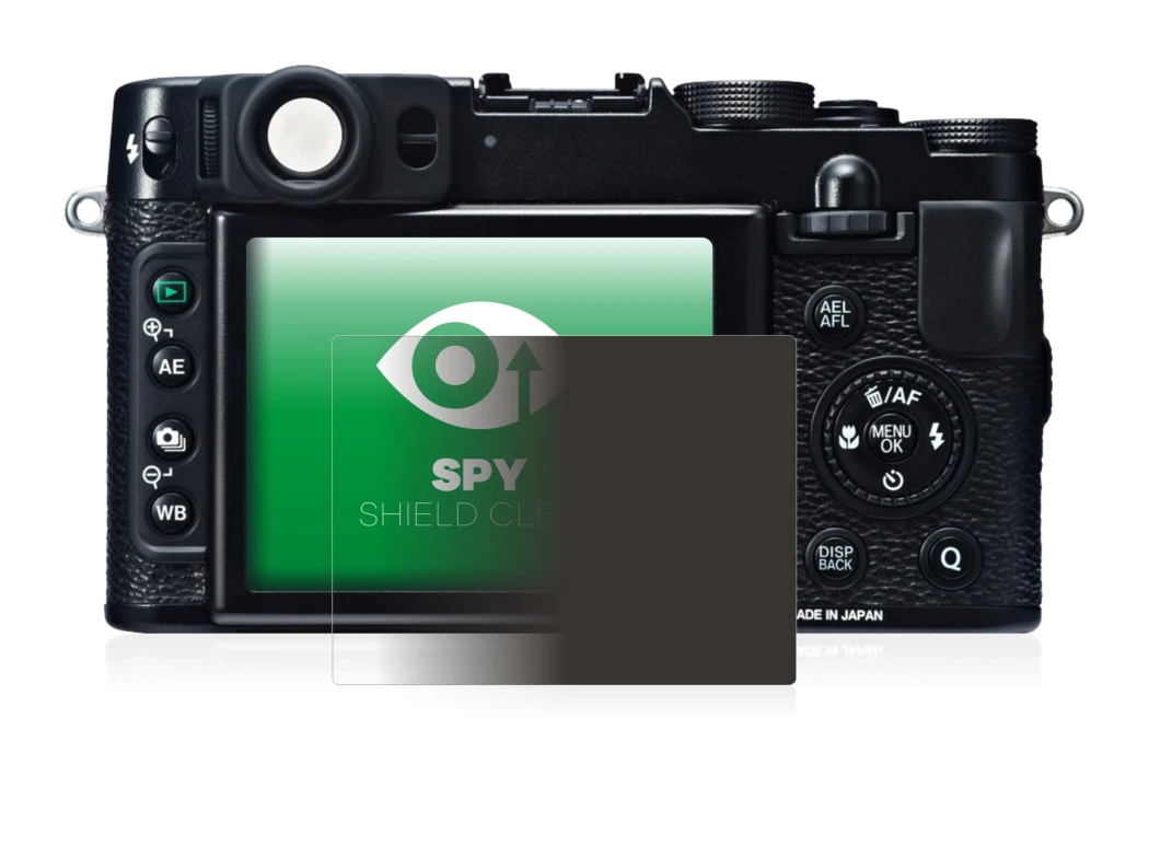 Abbildung des Geräts Fujifilm X20 mit einer Vielzahl des Displayschutzes.
