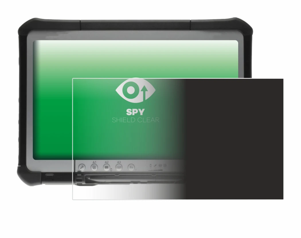 Abbildung des Geräts Panasonic Toughbook CF-D1 mit einer Vielzahl des Displayschutzes.