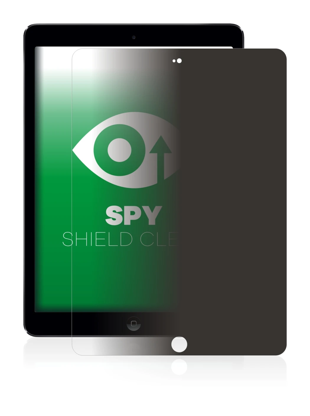 Abbildung des Geräts Apple iPad Air 2013 mit einer Vielzahl des Displayschutzes.