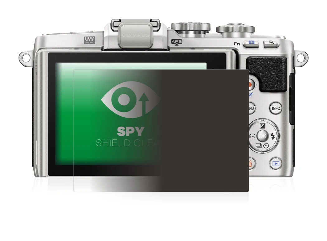 Abbildung des Geräts Olympus PEN E-PL7 mit einer Vielzahl des Displayschutzes.