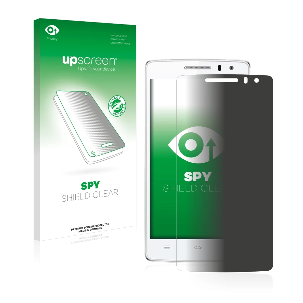 Vorderseite einer Produktverpackung mit dem Markenlogo upscreen. Daneben ist das Gerät THL 2015 mit dem zugehörigen Displaysch
