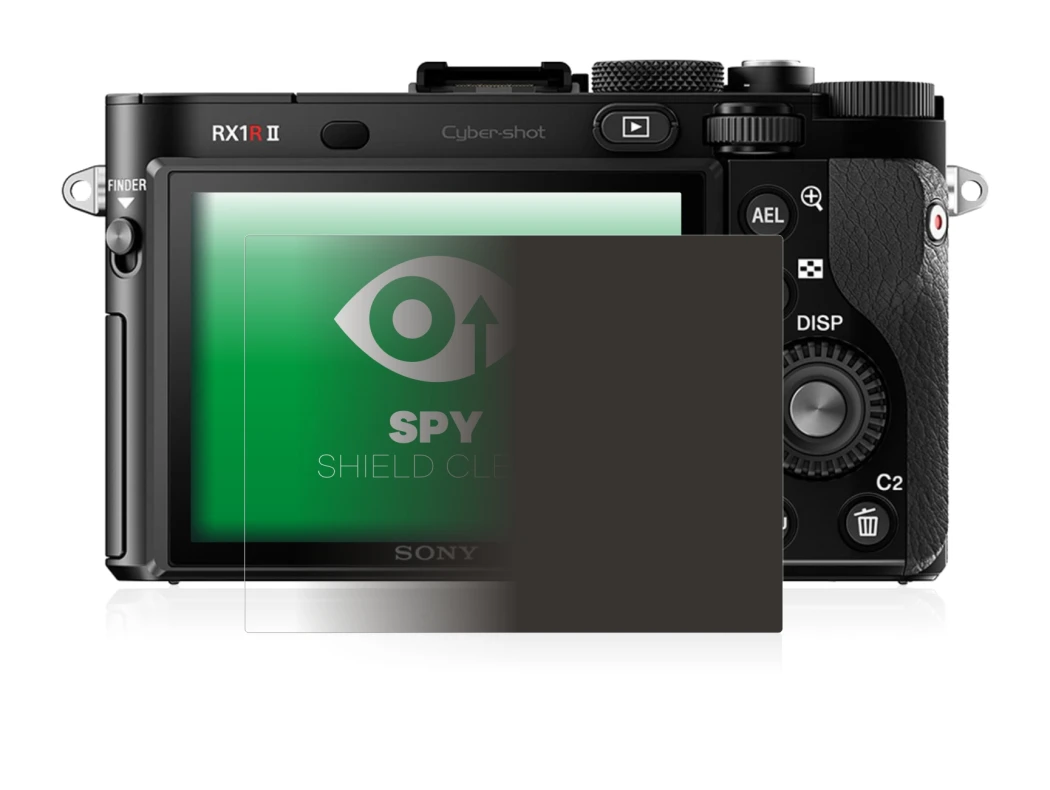 Abbildung des Geräts Sony Cyber-Shot DSC-RX1R II mit einer Vielzahl des Displayschutzes.