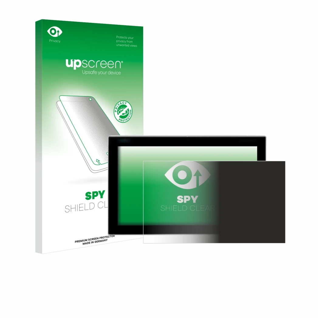 Vorderseite einer Produktverpackung mit dem Markenlogo upscreen. Daneben ist das Gerät Siemens Simatic Flat Panel 12