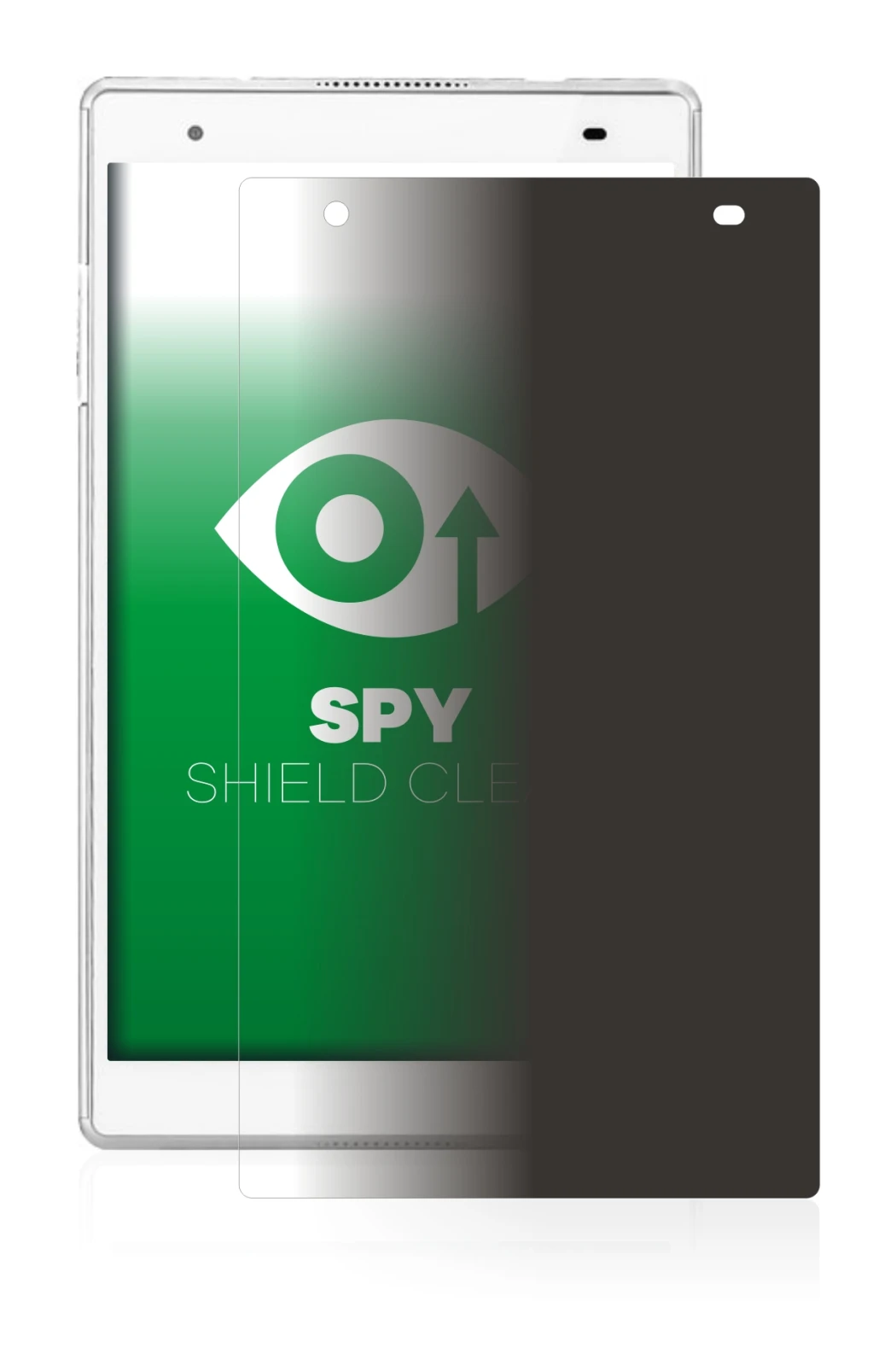 Abbildung des Geräts Lenovo Tab 4 8 Plus mit einer Vielzahl des Displayschutzes.