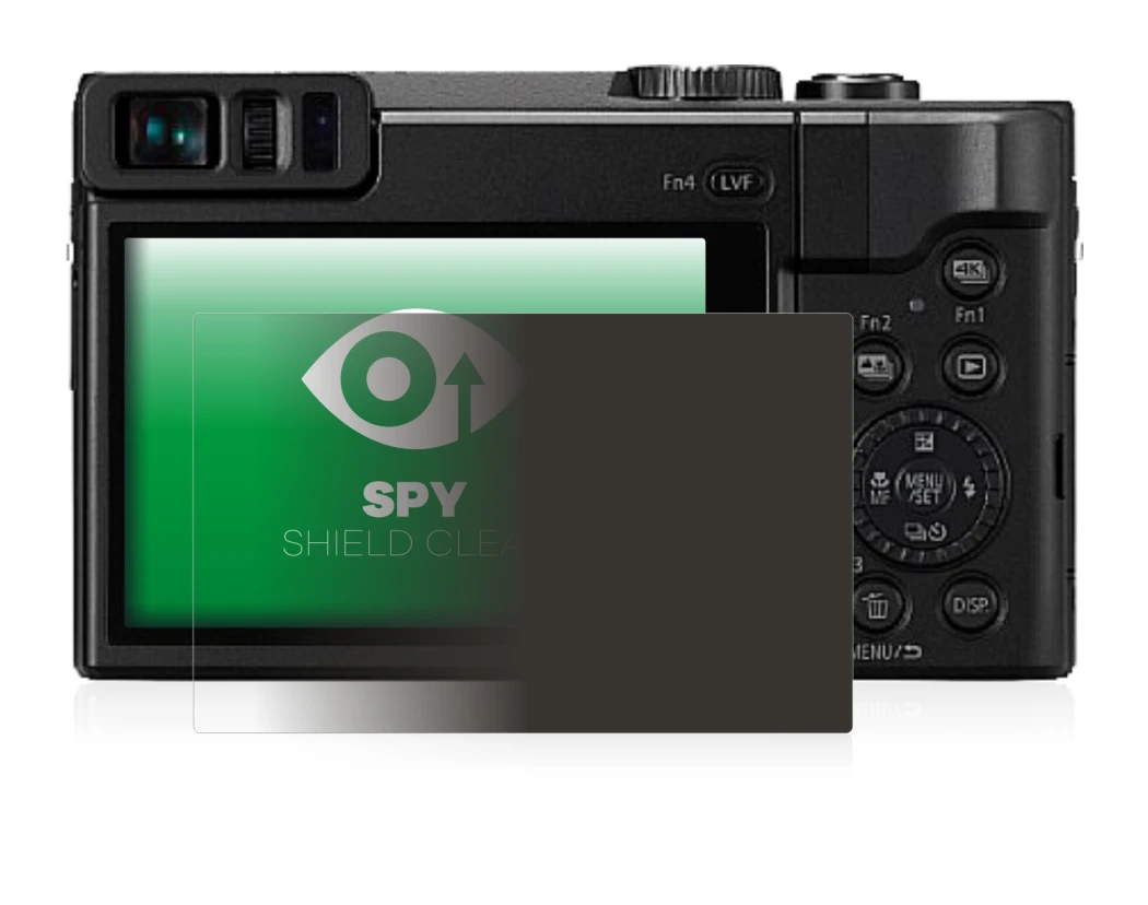 Abbildung des Geräts Panasonic Lumix DC-TZ91 mit einer Vielzahl des Displayschutzes.