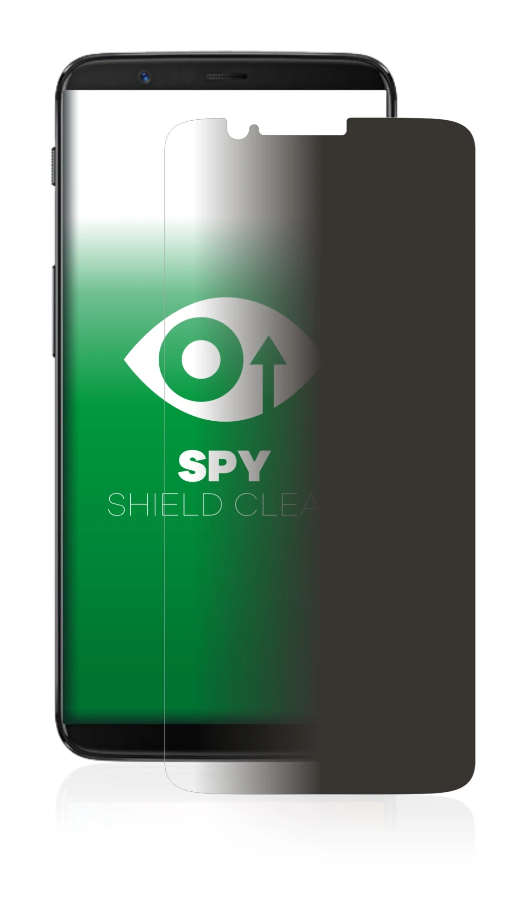 Abbildung des Geräts OnePlus 5T mit einer Vielzahl des Displayschutzes.