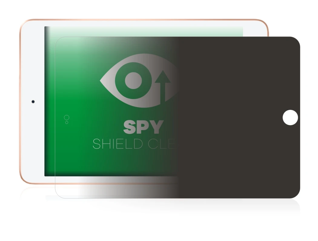 Abbildung des Geräts Apple iPad Mini 5 2019 (im Querformat, 5. Gen.) mit einer Vielzahl des Displayschutzes.