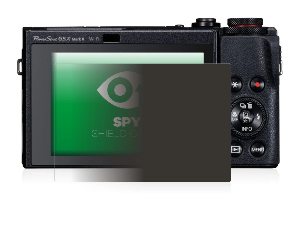 Abbildung des Geräts Canon PowerShot G5 X Mark II mit einer Vielzahl des Displayschutzes.