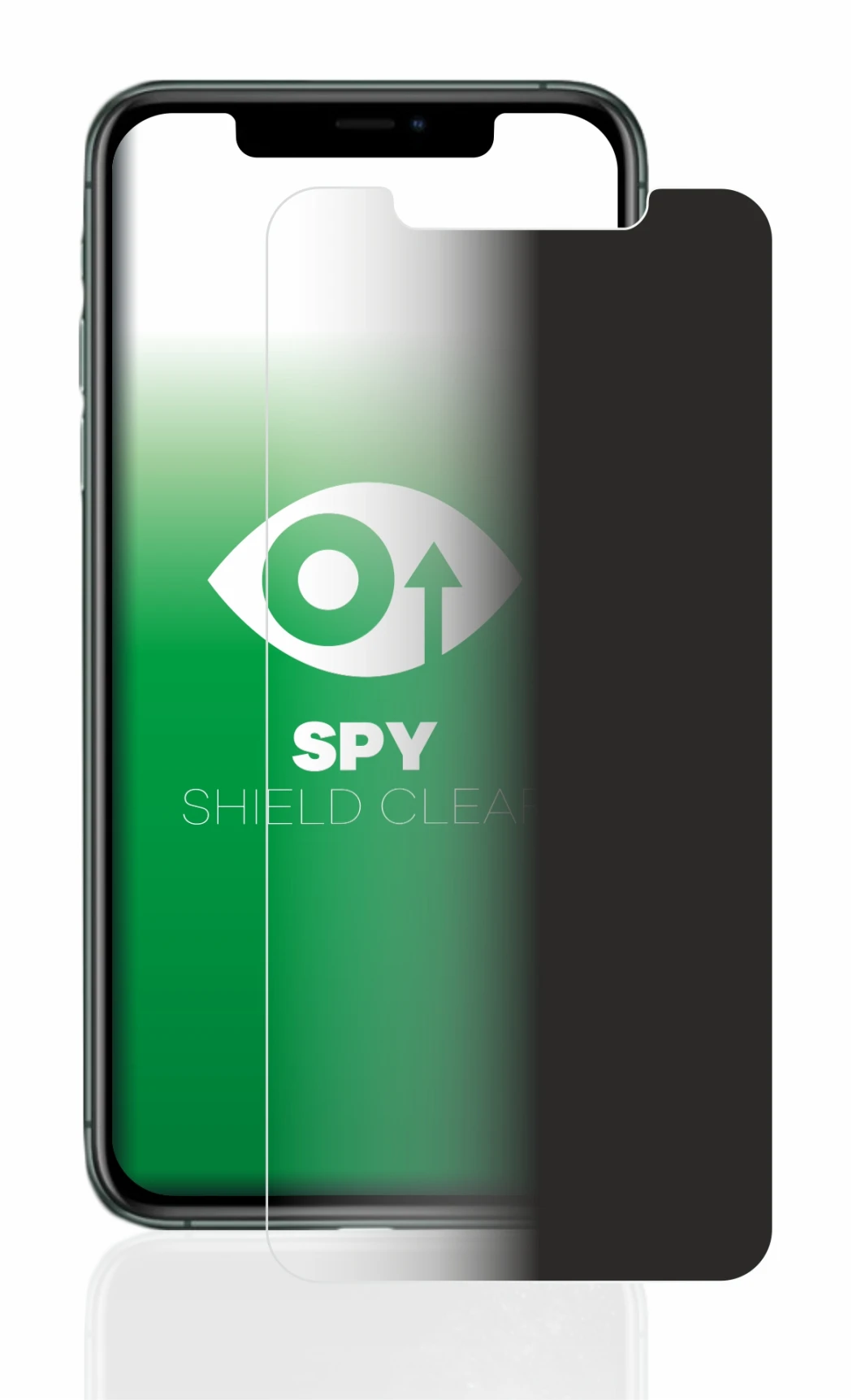 Abbildung des Geräts Apple iPhone 11 Pro Max mit einer Vielzahl des Displayschutzes.