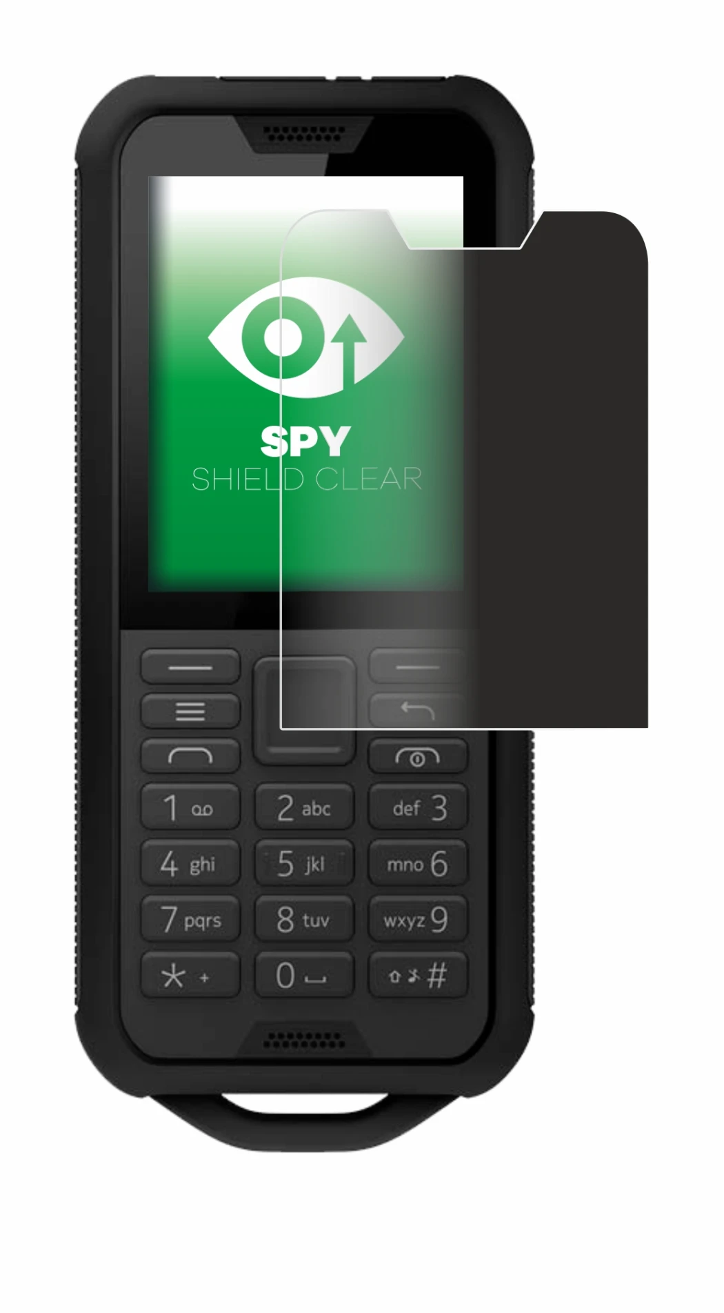 Abbildung des Geräts Nokia 800 Tough mit einer Vielzahl des Displayschutzes.