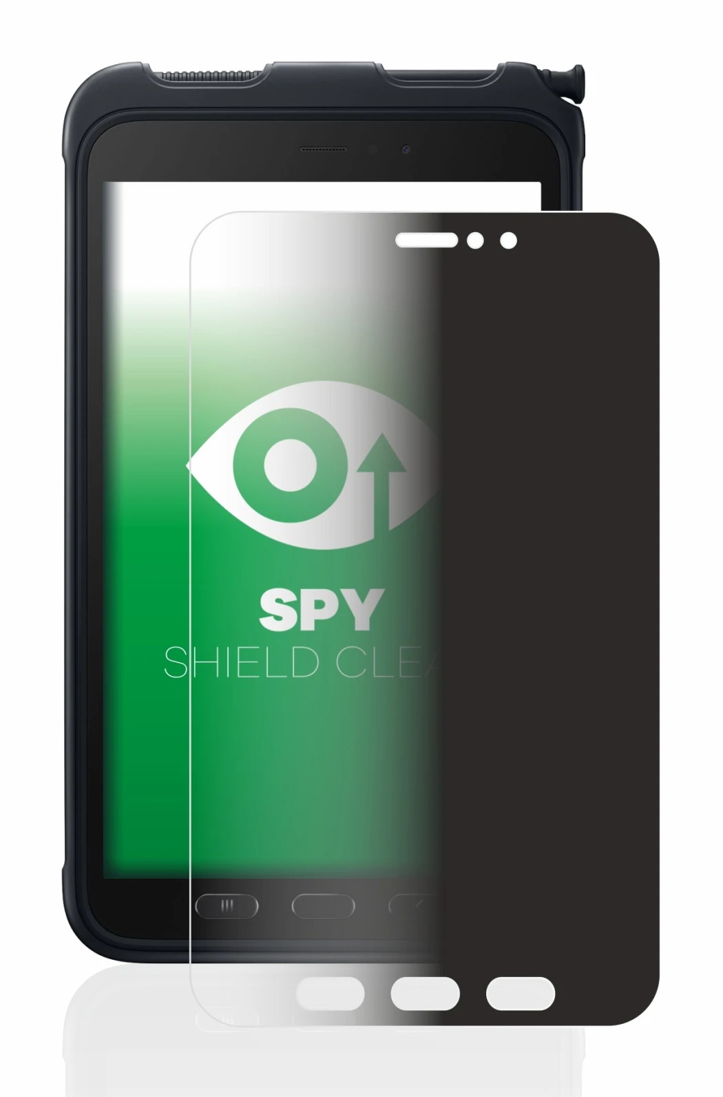 Abbildung des Geräts Samsung Galaxy Tab Active 3 mit einer Vielzahl des Displayschutzes.