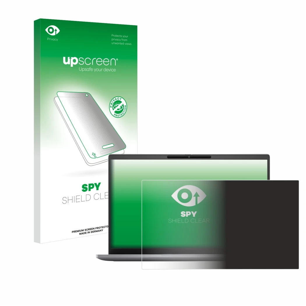 Vorderseite einer Produktverpackung mit dem Markenlogo upscreen. Daneben ist das Gerät Dell Latitude 7420 Non-Touch mit dem zu